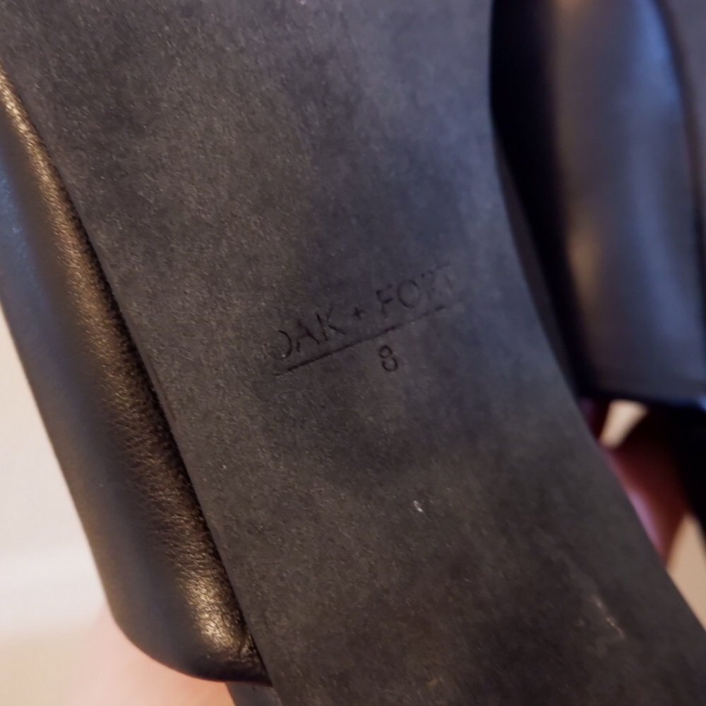 SOLD- OAK + FORT Peep Toe 90’s Inspired Mules - Picture 7 of 7